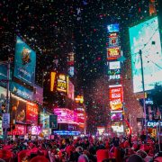 New York City, USA, Atmospheric new year